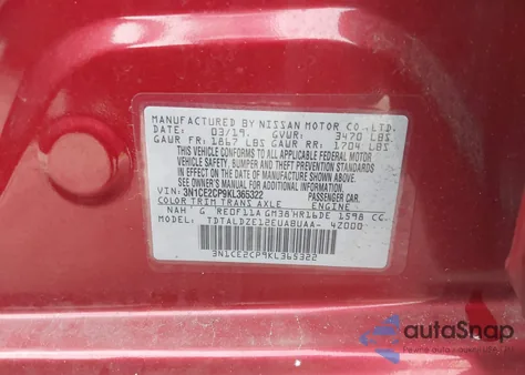 2019 Nissan Versa Note Sv from USA, damaged, VIN 3N1CE2CP9KL365322